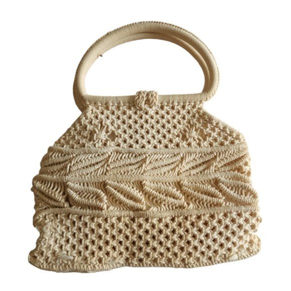 Vintage crochet clutch, cream - Picture 2 of 5